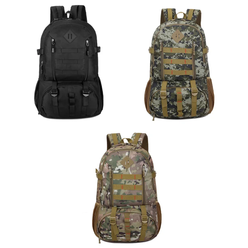New 50L Backpack Waterproof Hiking Hunting Backpack Tourist Rucksack Sports Bag Mountaineering Bag Backpack Black