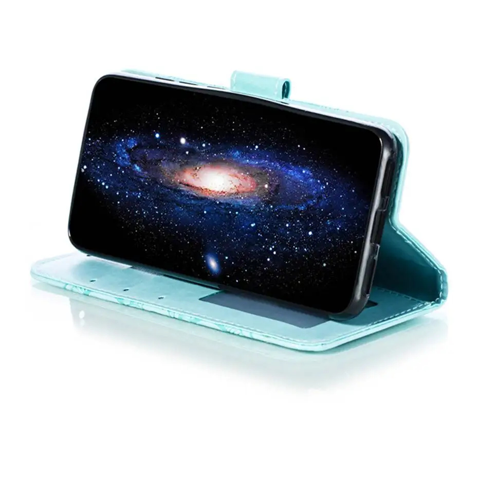 Premium PU Leather Flip Wallet Cover - Universal Fit