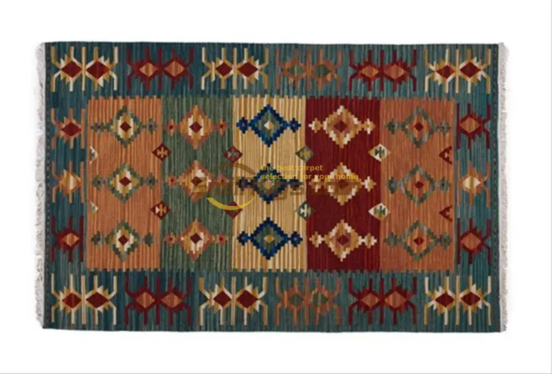 alfombra kilim Wool Handmade Home Decoration Geometric Turkish Wool Knitting