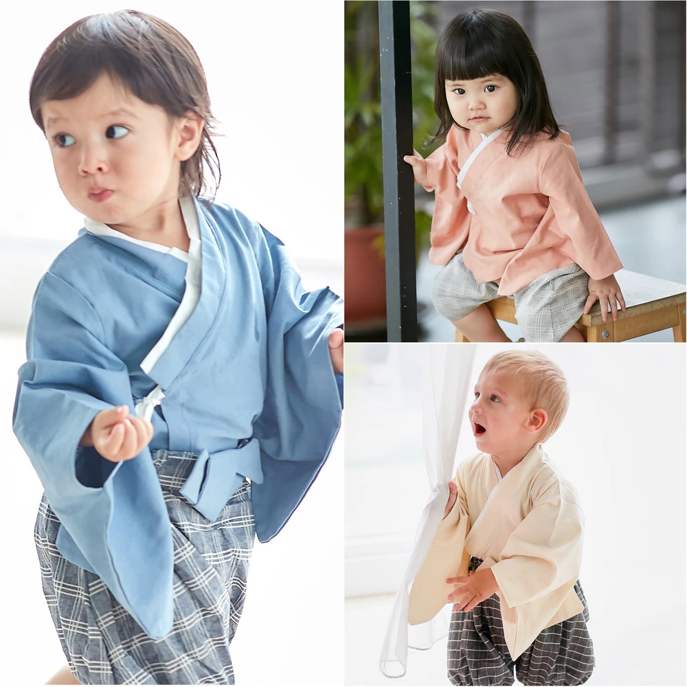 baby clothing set long sleeve	 Retro Kimono Summer Baby Girl Clothing Tops Short-sleeved Bathrobe Newborn Baby Kimonos Unisex Playwear Outfits Baby Clothing Set discount