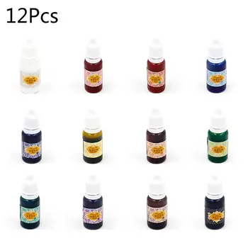

12 Colors UV Resin Ultraviolet Curing Resin Liquid Pigment Dye Handmade Art Craft