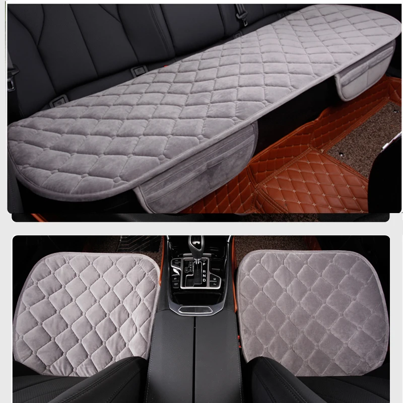 

Universal Winter Plush Car Seat Cover Protector Silk Velvet Sponge Velvet Auto Car Front Rear Back Seat Cover Cushion Pad