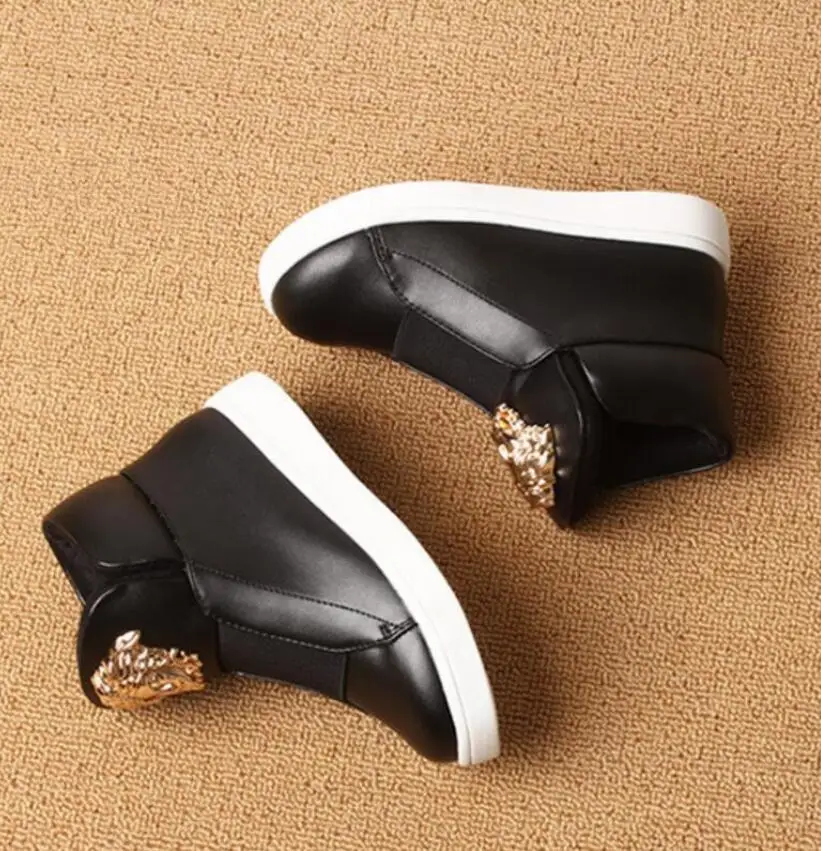 

Children's Fashion Boots 2020 New Style Metal Head High Top Shoes For Boys And Girls Shoes Kids Boots Four Colors