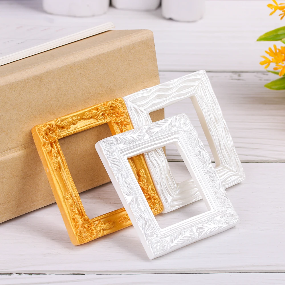 

Fashion Resin Photo Frame 2pcs Miniature Accessories Mini Photo Frame Crafts Simulation Furniture House Decoration Home Decor