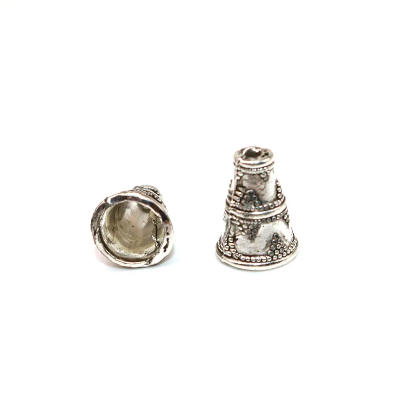 12-9mm-50pcs-lot-Wholesale-Metal-Taper-Bead-Caps-Tibetan-Silver-Plated-conical-Flower-Beads-End-3