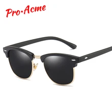 Pro Acme, классические модные солнцезащитные очки, мужские, брендовые, дизайнерские, половина металла, зеркальные, солнцезащитные очки, мужские, Gafas De Sol, UV400, CC0528