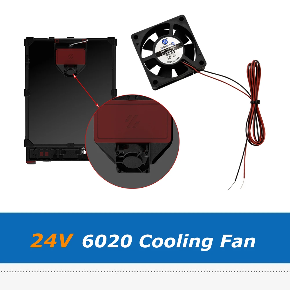 1pc Voron Trident Dv 24v 6020 Cooling Fan 60x60x20mm Back Heat Cooler