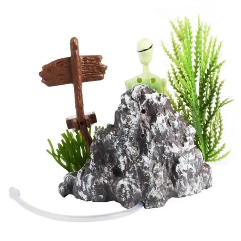 Action Aquarium Skeleton Pirate Captain Ornament Fish Tank Decoration