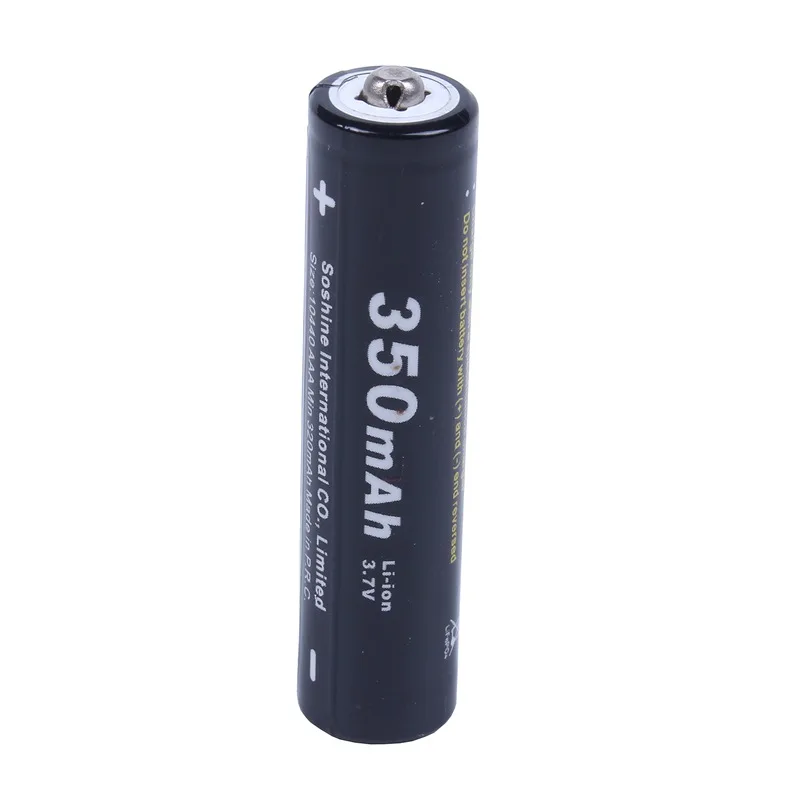 

Soshine 3.7V 350mAh 10440(AAA size) rechargeable Li-ion Battery For Torch