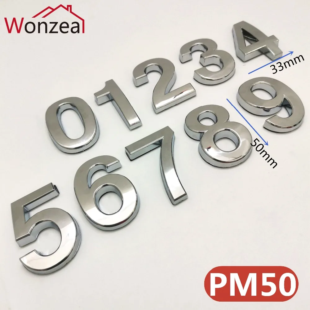 PM50塑料数字= 混合图+银色