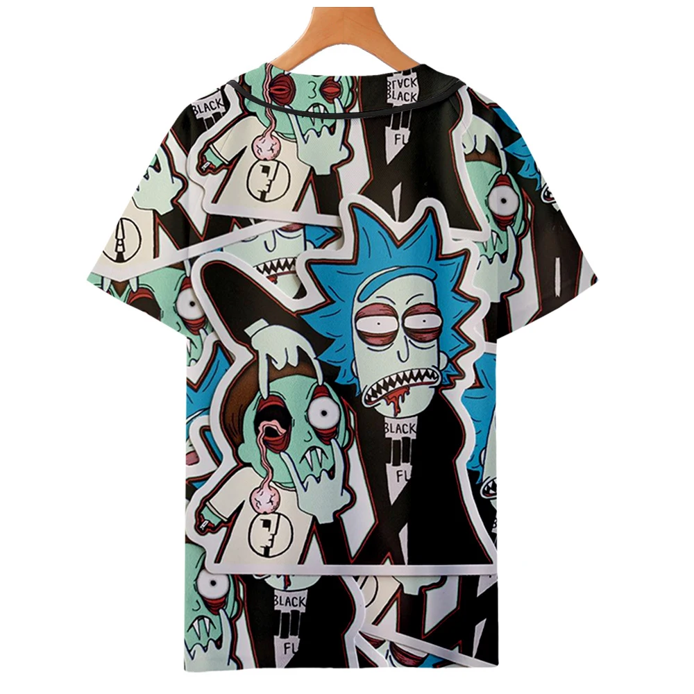 Rick And marty, мужская рубашка, аниме, летняя, Пляжная, гавайская, рубашки Rick marty 4, мужская, повседневная, короткий рукав, бейсбольная рубашка, 3D принт, мультфильм