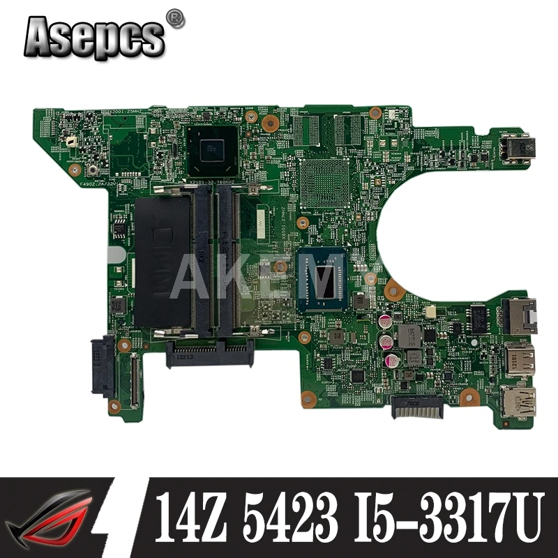 Laptop motherboard For DELL Inspiron 14Z 5423 I5-3317U SR0N8 Mainboard CN-0MRRJR 0MRRJR DMB40 11289-1 | Компьютеры и офис