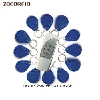 

100pcs 125KHz RFID Writable Key Tags keyfob &125KHz ID Card Handheld RFID Copier Writer Duplicator