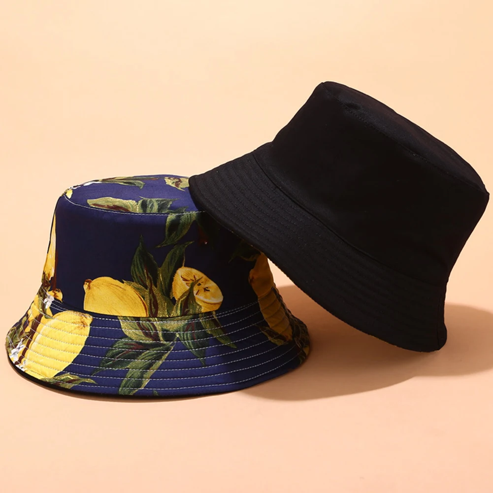 5 Для мужчин и женщин для отдыха летняя мода путешествия пляж хлопок смесь открытый двойного назначения портативная защита с фруктовым принтом Панама на каждый день - Цвет: 5