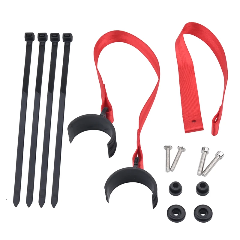  SPEEDWOW Universal Motorcycle Front Rear Holding Strap Complete Set Lift Strap Lifting Handle For K
