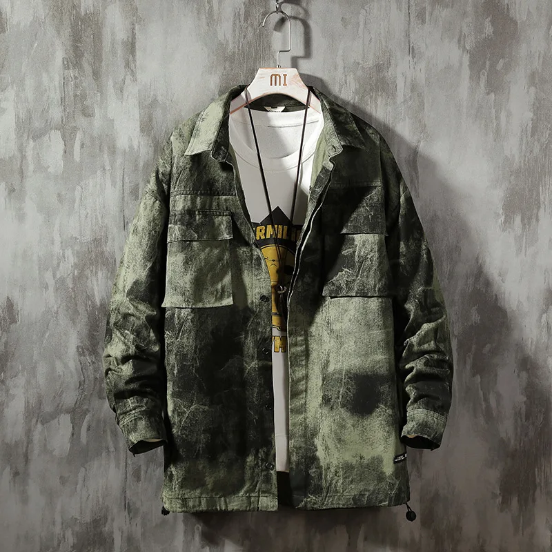 

2020 Spring Main Push Japanese-style Cement Wall Large Size Camouflage Labeling Jacket M-5x Hj1944-