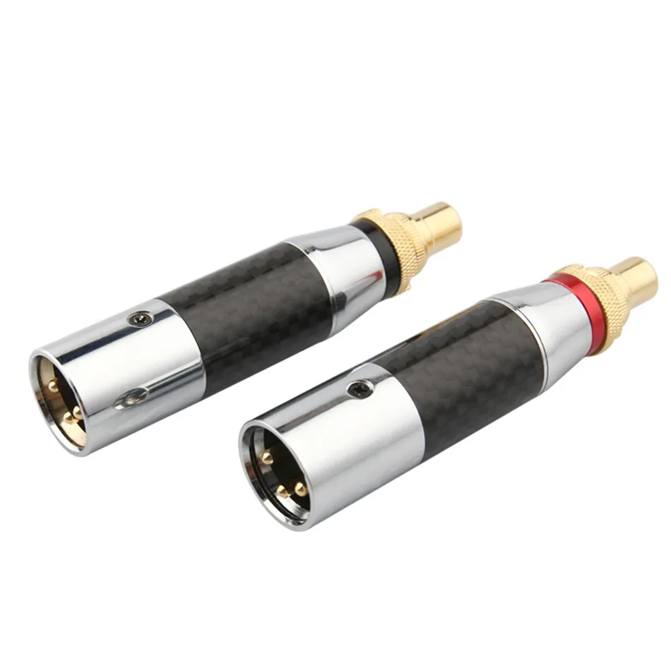 3pin разъем RCA конвертер XLR Женский Мужской RCA аудио разъем спикер Разъемы углеродное волокно медь Микрофон XLR кабель