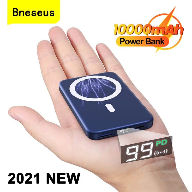 Portable Power Bank 10000mAh Magnetic Powerbank Wireless Charger for Iphone 13 12 Pro Max External Battery Fast Charge Poverbank | Мобильные