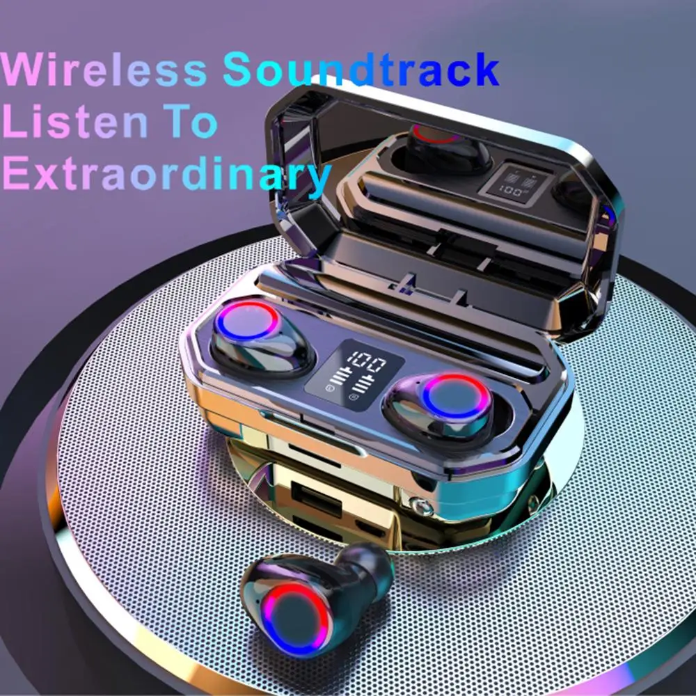 

New IPX7 Waterproof Sport TWS Wireless Headphone Noise reduction Music Earphones Bluetooth 5.0 5D Deep Bass Earbuds 6H Playtimes