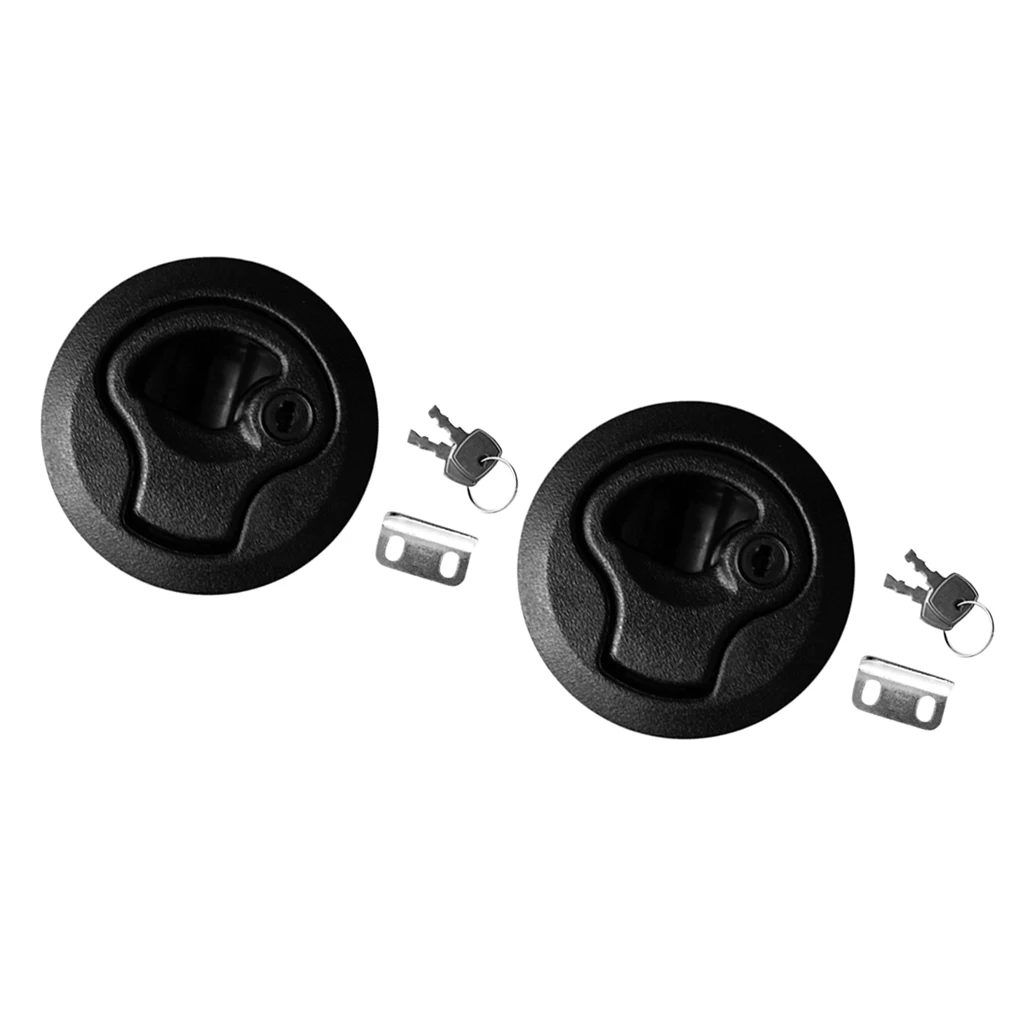 2pcs  2' Flush Pull Slam Latch for Marine Boat Deck Hatch RV 1/4' Door Lock