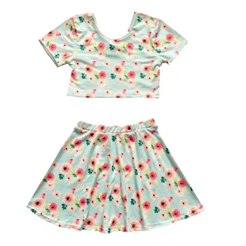 

2020 New Summer Childrens Girls Suit Set Baby 2 Pieces Set Foral Print Pattern Girls Sets Kids Cotton Clothes Girls 2 Pieces Set