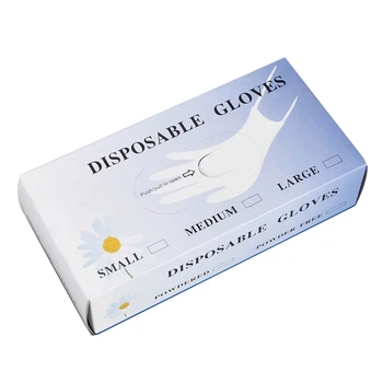 

50Pcs Clear Disposable Latex Tattoo Gloves Garden Gloves for Embroidery or Home Cleaning Universal Food Rubber Gloves