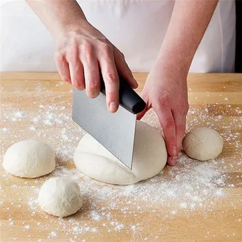 

Stainless Steel Bench Scraper Pastry Dough Cutter Cake Bread Slicer Baking Pasty Tools Kitchen Butter Knife Measuring Guide