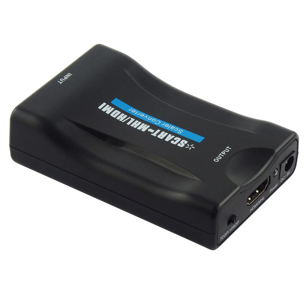 ABS Scart к HDMI MHL конвертер аудио видео адаптер для коробки STB 1080P HD tv с USB кабелем 3 Вт для PAL NTSC SECAM PAL/N tv и т. Д
