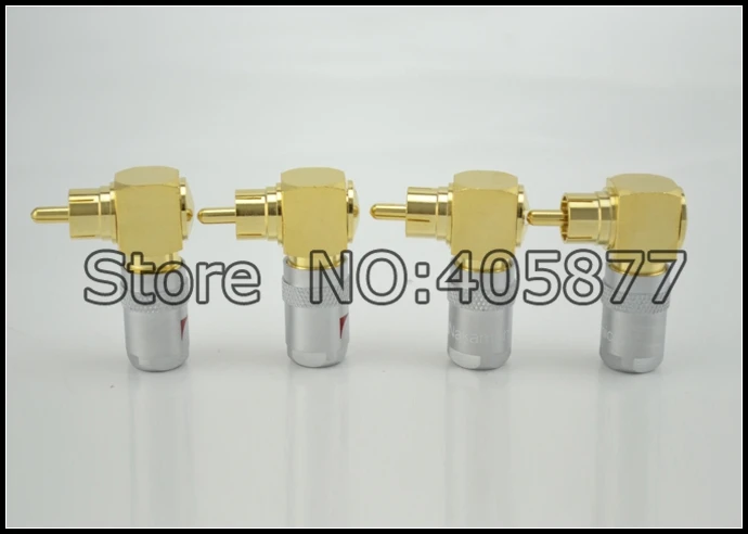 

High End Audio Grade Nakamichi Gold Plated Right Angle RCA Terminal Unsolder screw locking rca male plug connector
