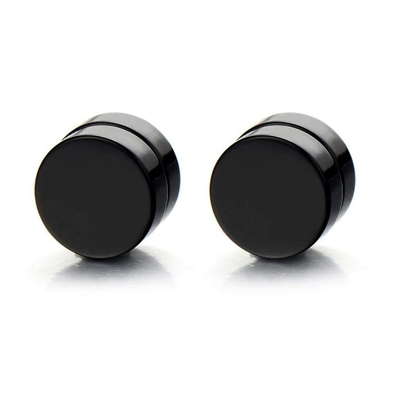 

1 Pair Man Women Magnetic Earrings No Piercing Simple Acrylic Round Earring FO Sale