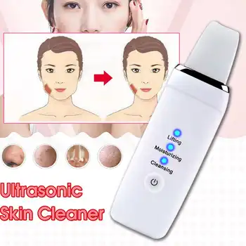 

NEW Ultrasonic Skin Scrubber Deep Cleaning Face Scrubber Vibrating Facial Cleansing Skin Spatula Beauty Instrument Device