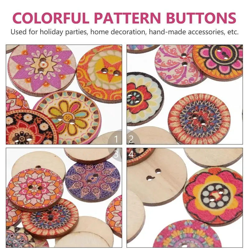 100 Pezzi Bottoni in Legno a Forma di Animali Bottoni da Cucire