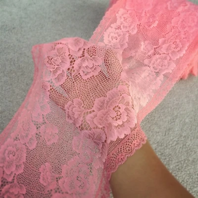 pink 4 м/лот ширина 22 см, Красные эластичные кружева стрейч, шитье ремесло DIY платье рубашка одежда ткани - Цвет: pink