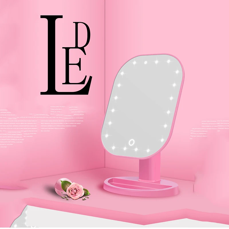 

LED Professional Lighted Makeup Mirrors With LED Light Touch Screen Mirrors For Beauty Women Ladies LED Makeup Mirror
