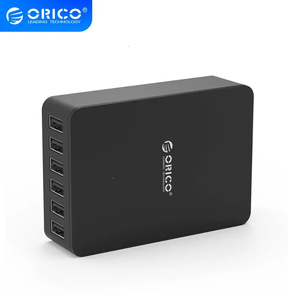Зарядное устройство ORICO настольное с 6 USB портами 50 Вт/10 А|Зарядные устройства| |