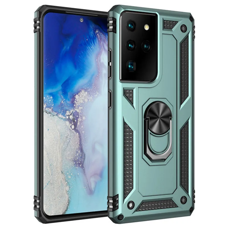 For Samsung Galaxy S21 Ultra 5G S20 FE Plus S21+ Case Armor Shockproof Luxury Cover Note 20 Funda | Мобильные телефоны и