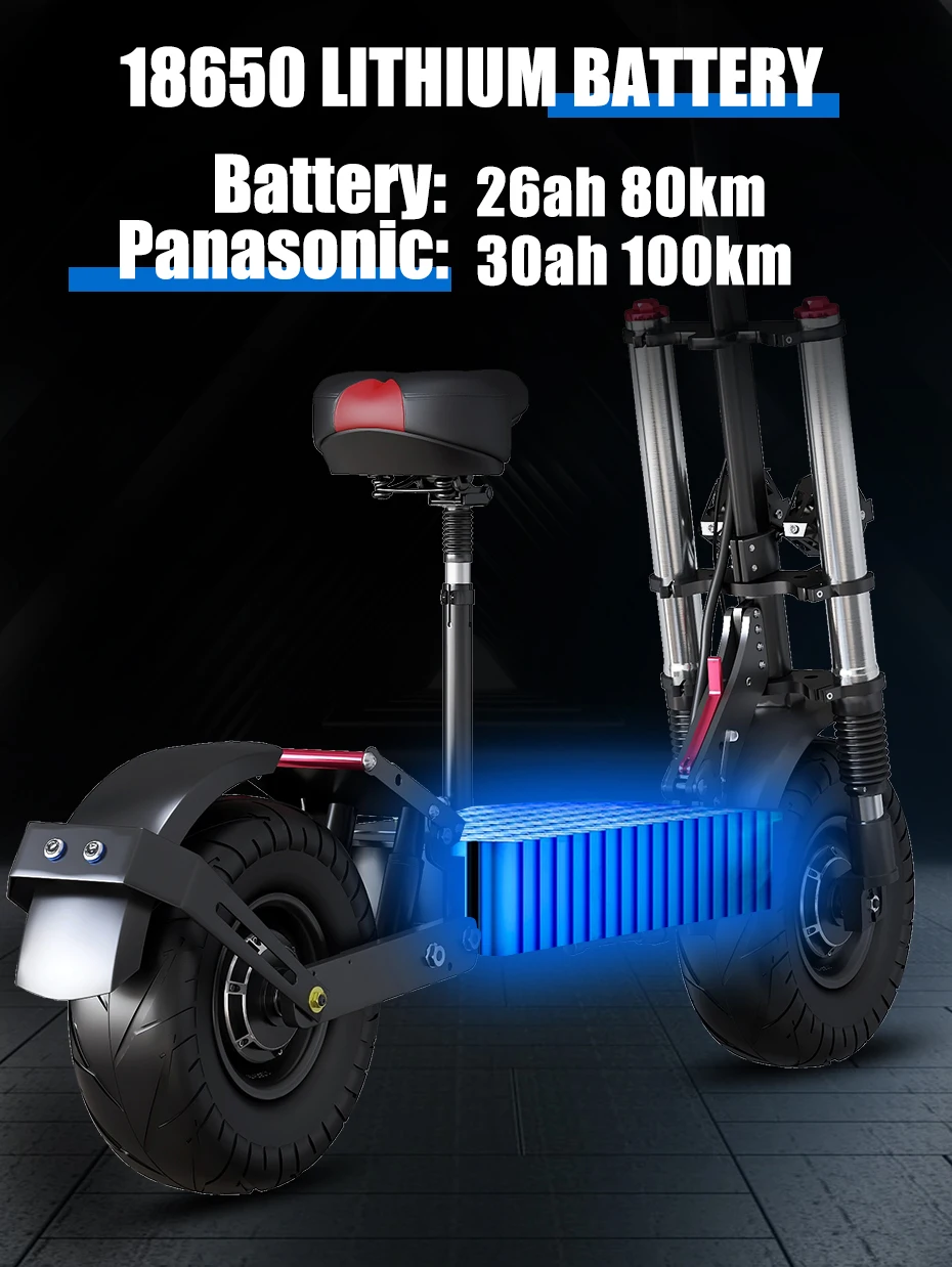 13inch Street Electric Scooter 60V 6000W scooter electric Dual Motor