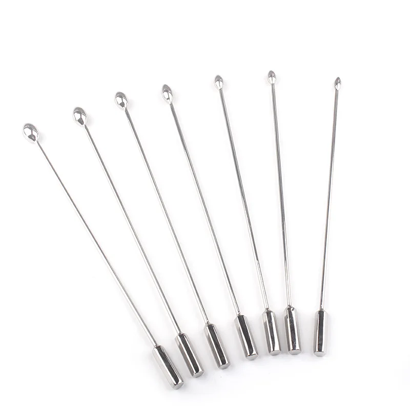 Stainless Steel Urethral Catheter Penis Plug Dilator 7 Different Size Dia 1 Set Male Sex Toy for Men