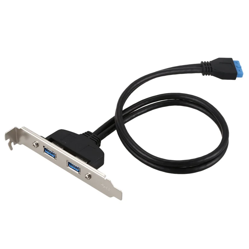 Черный 2 Порты и разъёмы USB 3,0 20 контактный разъем board header адаптер для задней панели