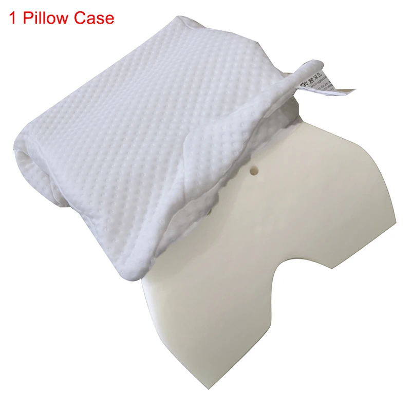 1Pc Pillow Case Пены памяти постельные принадлежности подушки изогнутые медленный отскок анти-давление рук Подушка с защитой для шеи дома шелковая пара офис подгузник - Цвет: 1Pc Pillow Case