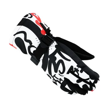 

Aolikes Winter Warm Snowboard Ski Gloves Waterproof Thicken Skiing Mittens Snowmobile motorcycle snow monster scrawl Ski Gloves