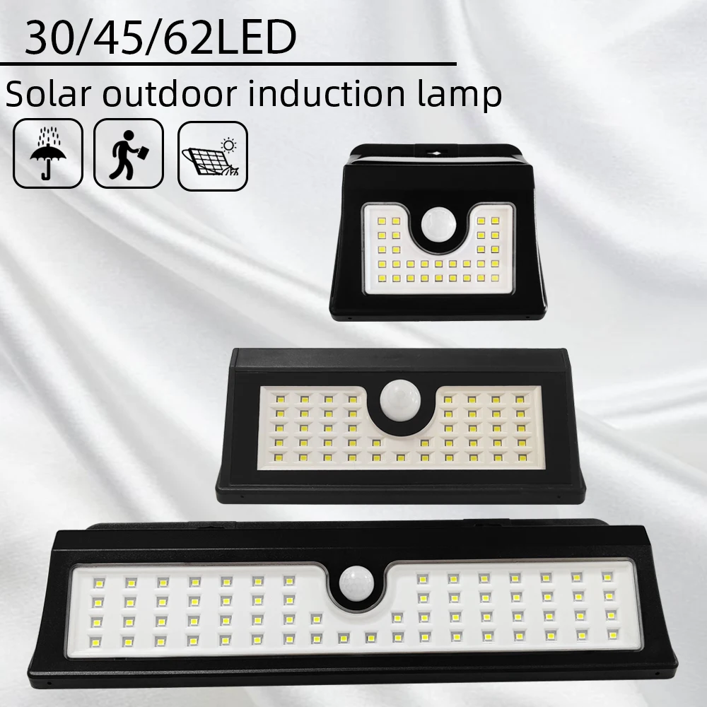 30/45/62LED крепления настенный светильник датчик движения на солнечной энергии светодиодные лампы Водонепроницаемый на открытом воздухе 3 режима работы сад гараж патио светильник Инж