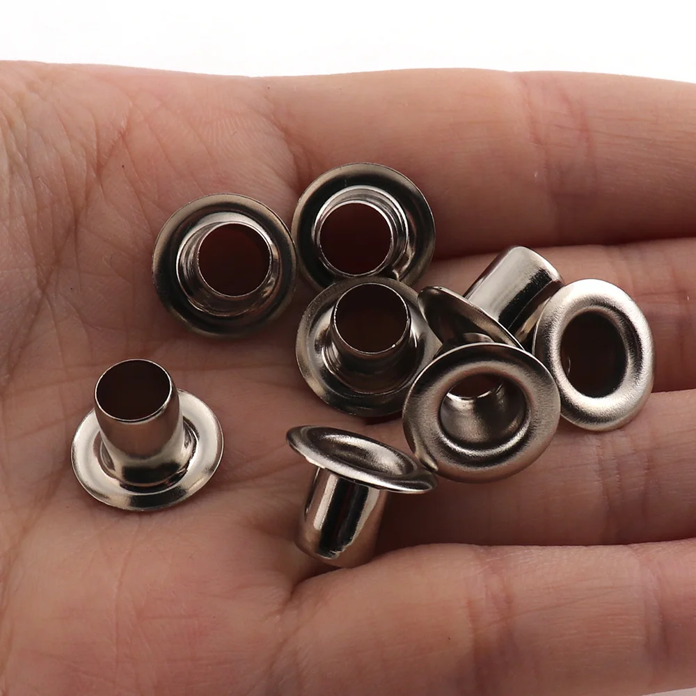 50/100sets Mental Eyelets Grommets 12*6*8mm For Leather Craft DIY Shoes Jewelry Parts