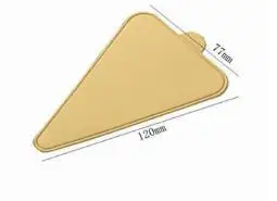 triangle 7.7cm 100 шт. муссовый торт Панели Золотая бумага десерт из кекса показывает поднос чудодейственное, с ПВА декоративная выпечка набор инструментов - Цвет: triangle 7.7cm