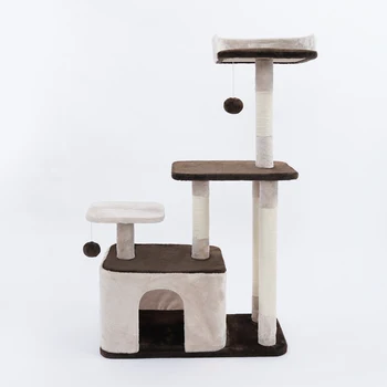 

Cat Climbing Rack Four Seasons Universal with Nest Tree Jump Jumping Pole One Large Villa for cats sisal rope