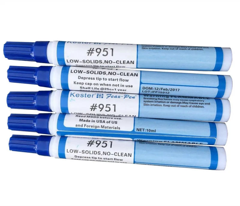 

1 Pza 951 para soldar colofonia pluma de fundente de baja solidez Kester pluma de soldadura sin limpieza para células solares & Fpc/pcb capacidad de 10ml