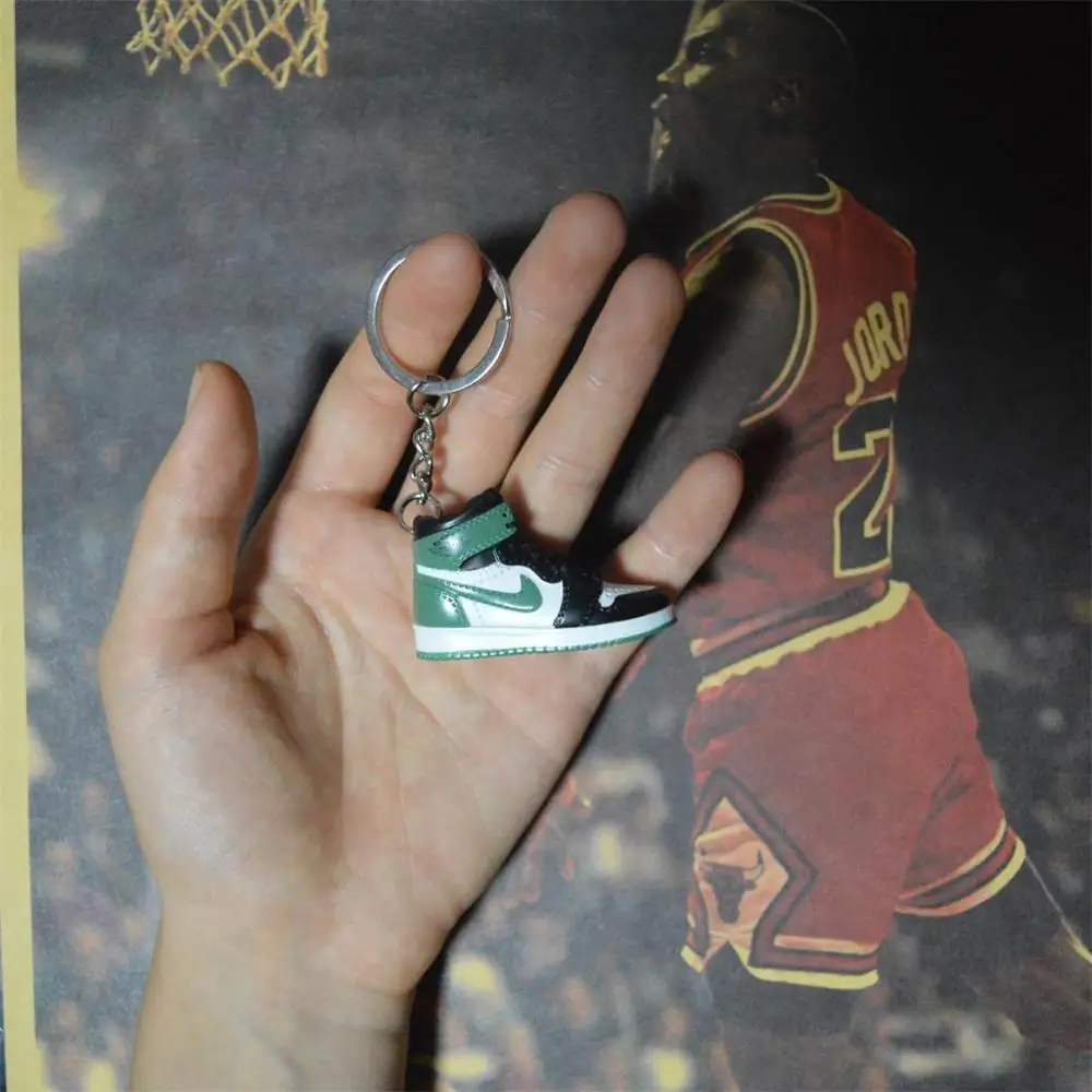 Дропшиппинг aj1 offwhite Chicago Unc брелок в виде кроссовка Air Jordan 1 3D мини-кроссовки, закрытая спортивная обувь брелок в виде кроссовка s - Цвет: one shoe keychain