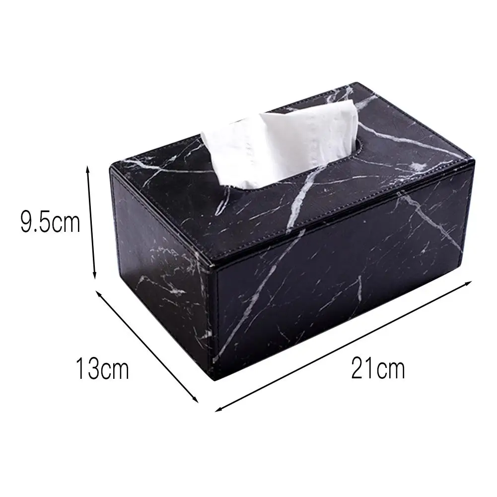 Tissue Cube Box Коробка-держатель для салфеток аксессуары для кухни мраморный узор ткани куб коробка держатель черная кожа элегантное украшение дома