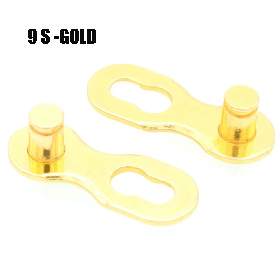 9S gold 1 пара 11 S отсутствует ссылка 11 скоростей серебряное золото 6S 7s 8S 9S 10S 11 S скоростные цепи для Shimano& Campagnolo отсутствует ссылка - Цвет: 9S gold