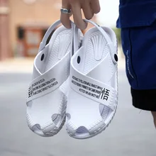 Мужские тапочки; Мужская обувь; Повседневные Дышащие пляжные сандалии; шлепанцы; черные вьетнамки на танкетке; мужские шлепанцы; мягкая подошва; садовая обувь